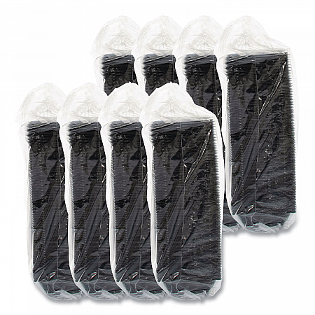 PresentaBowls Pro Black Square Bowls, 8 oz, 5 x 5 x 1.5, Plastic, 63/Bag, 8 Bags/Carton (B8SB)