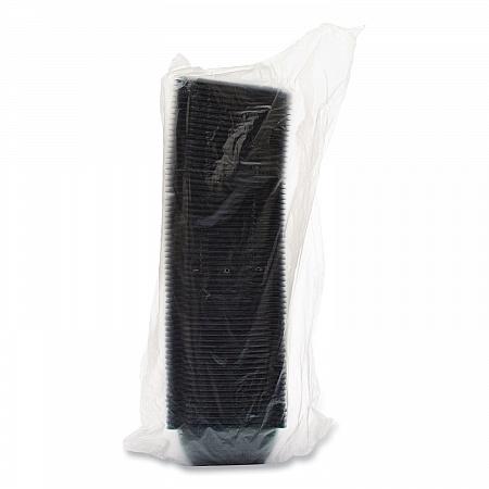 PresentaBowls Pro Black Square Bowls, 12 oz, 5 x 5 x 2, Black, Plastic, 63/Bag, 8 Bags/Carton (B12SB)