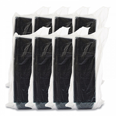 PresentaBowls Pro Black Square Bowls, 12 oz, 5 x 5 x 2, Black, Plastic, 63/Bag, 8 Bags/Carton (B12SB)