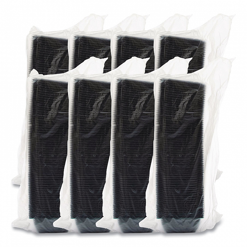 PresentaBowls Pro Black Square Bowls, 12 oz, 5 x 5 x 2, Black, Plastic, 63/Bag, 8 Bags/Carton (B12SB)