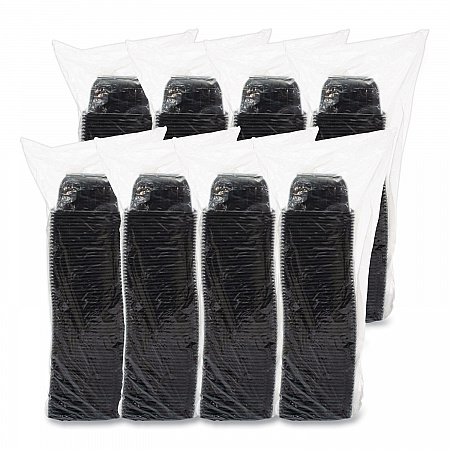 PresentaBowls Pro Black Square Bowls, 16 oz, 5 x 5 x 2.5, Plastic, 63/Bag, 8 Bags/Carton (B16SB)