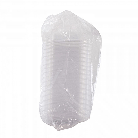 ClearPac Clear Container Lids, Dome, 4.9 x 5.9, Clear, Plastic, 63/Pack, 16 Packs/Carton (C12DDLR)