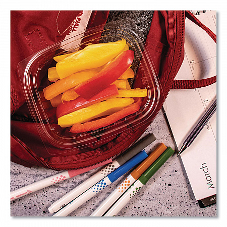 ClearPac Containers, 12 oz, 4.9 x 5.9 x 2, Clear, Plastic, 63/Pack, 16 Packs/Carton (C12DER)