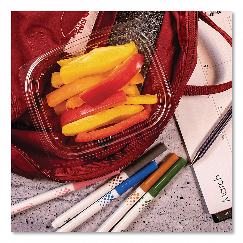 ClearPac Containers, 12 oz, 4.9 x 5.9 x 2, Clear, Plastic, 63/Pack, 16 Packs/Carton (C12DER)