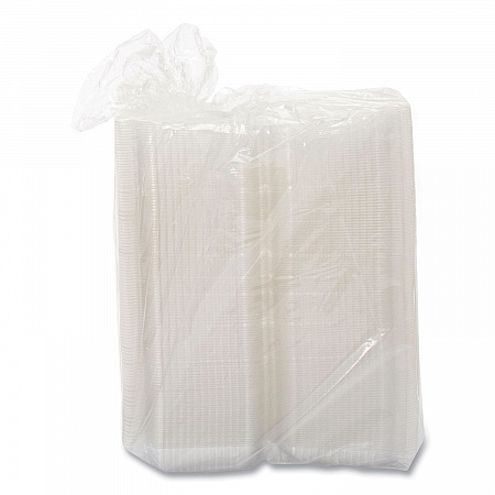 StayLock Clear Hinged Lid Containers, 6 x 7 x 2.1, Clear, Plastic, 125/Packs, 2 Packs/Carton (C26UT1)