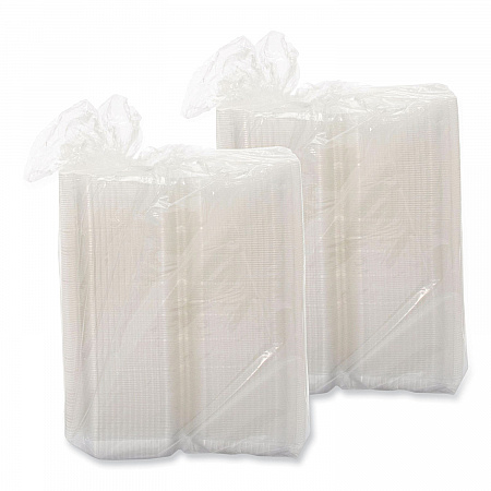 StayLock Clear Hinged Lid Containers, 6 x 7 x 2.1, Clear, Plastic, 125/Packs, 2 Packs/Carton (C26UT1)