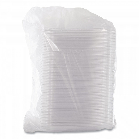 ClearPac Clear Container Lids, Dome, 6.5 x 7.5, Clear, Plastic, 63/Pack, 8 Packs/Carton (C32DDLR)
