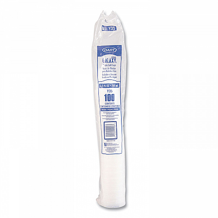 High-Impact Polystyrene Cold Cups, 3.5 oz, Plastic, Translucent, 100/Sleeve, 25 Sleeves/Carton (Y35)
