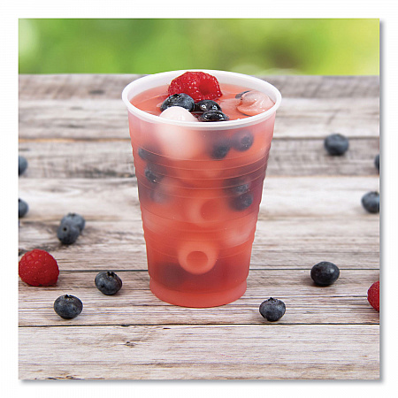 High-Impact Polystyrene Cold Cups, 14 oz, Plastic, Translucent, 50/Sleeve. 20 Sleeves/Carton (Y14)