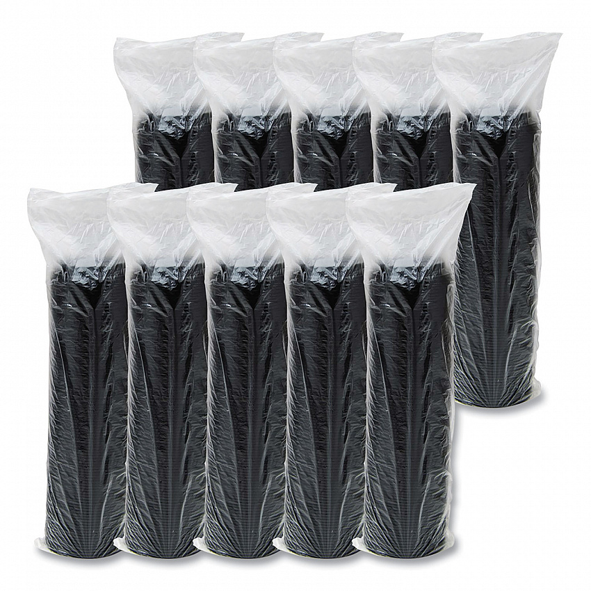 Cappuccino Dome Sipper Lids, Fits 12 oz to 24 oz Hot Cups, Plastic, Black, 100/Pack, 10 Packs/Carton (16ELBLK)