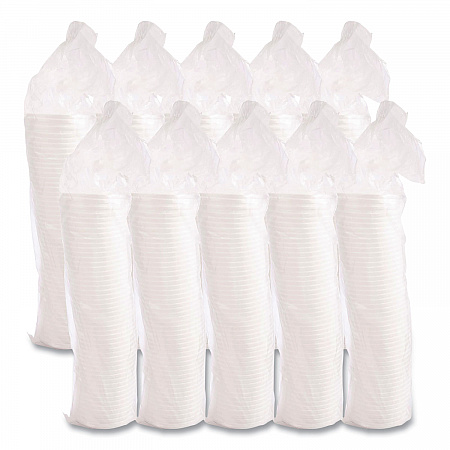 Vented Foam Lids, 8 oz to 60 oz Hot Cups, White, 50/Pack, 10 Packs/Carton (32RL)