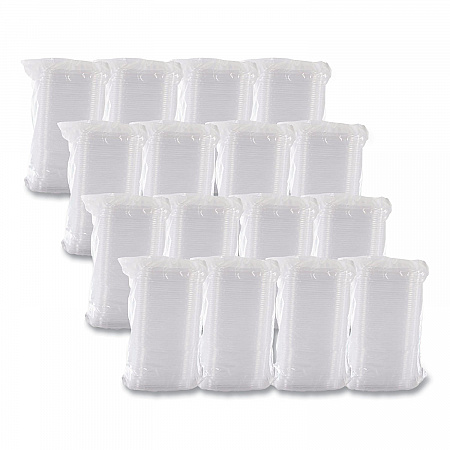 ClearPac Clear Container Lids, Flat, 4.9 x 5.9, Clear, Plastic, 63/Pack, 16 Packs/Carton (C12DLR)