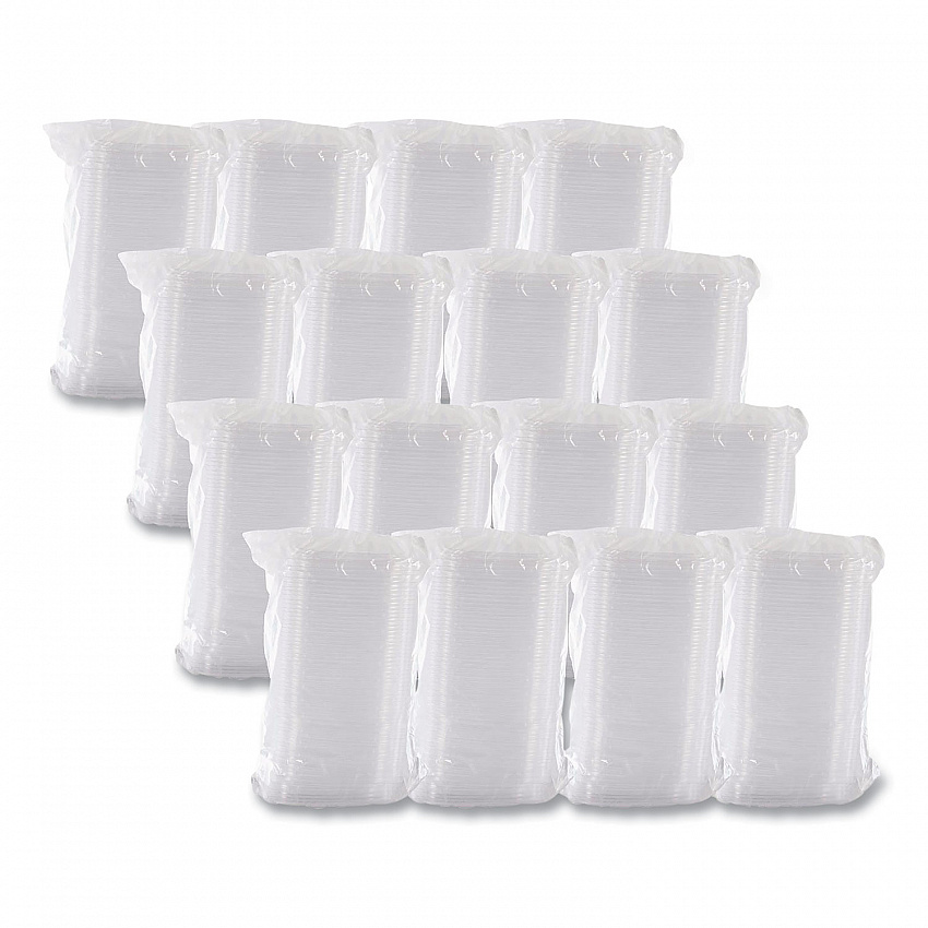 ClearPac Clear Container Lids, Flat, 4.9 x 5.9, Clear, Plastic, 63/Pack, 16 Packs/Carton (C12DLR)