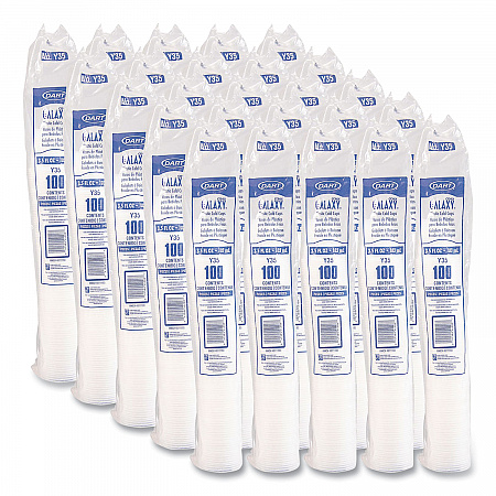 High-Impact Polystyrene Cold Cups, 3.5 oz, Plastic, Translucent, 100/Sleeve, 25 Sleeves/Carton (Y35)