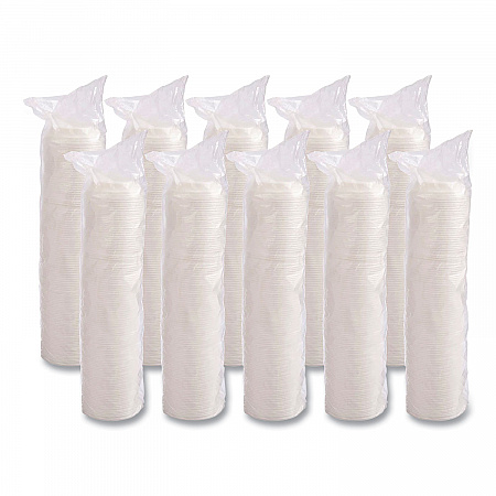 Cappuccino Dome Sipper Lids, Fits 12 oz Hot Cups, Plastic, White, 1,000/Carton (12EL)