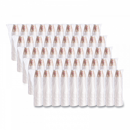 Cafe G Foam Hot/Cold Cups, 12 oz, Brown/Red/White, 1,000/Carton (12X16G)