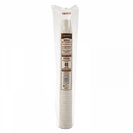 Thermoguard Insulated Paper Hot Cups, 8 oz, White Sustainable Forest Design, 40/Pack (DWTG8WPK)
