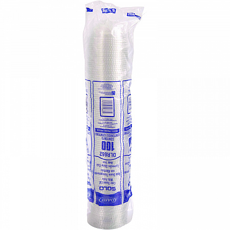 Dome-Top Cold Cup Lids, Fits 16 oz Cold Cups, Plastic, Clear, 1,000/Carton (DLR662)