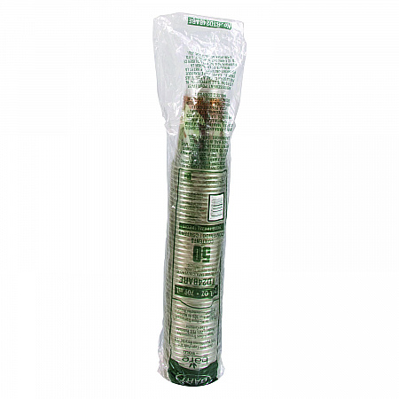 Bare Eco-Forward RPET Cold Cups, 24 oz, Plastic, Clear/Green/Orange, 50/Pack, 12 Packs/Carton (RTD24BARE)