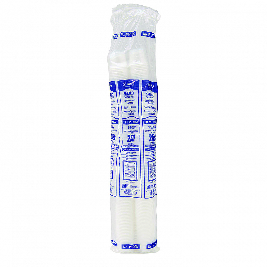 Polystyrene Portion Cups, 1 oz, Plastic, Translucent, 2,500/Carton (P100N)