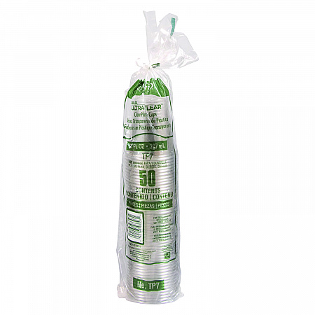 Ultra Clear PETE Cold Cups, 7 oz, Plastic, Clear, 50/Pack (TP7PK)