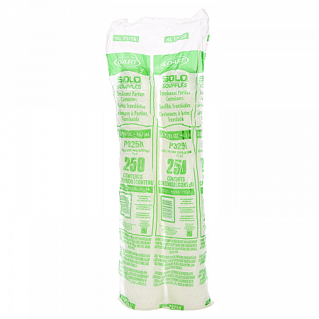 Polystyrene Portion Cups, 3.25 oz, Plastic, Translucent, 250/Bag, 10 Bags/Carton (P325N)