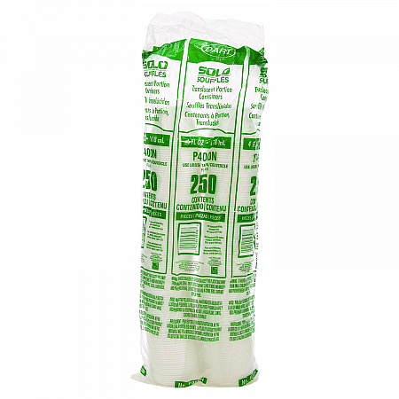 Polystyrene Portion Cups, 4 oz, Plastic, Translucent, 250/Bag, 10 Bags/Carton (P400N)