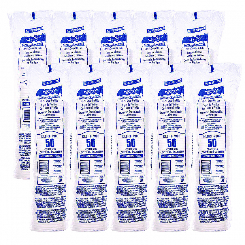 Conex Deli Container Lid, Clear, Plastic, 500/Carton (NL8RT7000)