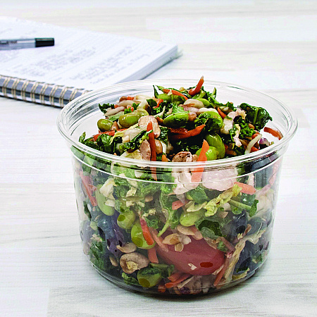 MicroGourmet Food Container, 16 oz, Translucent, Plastic, 50/Pack, 10 Packs/Carton (MN160100)