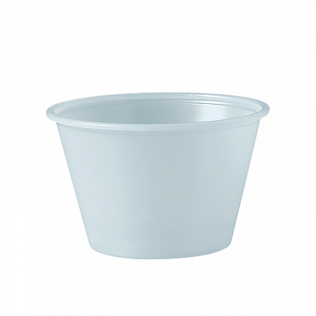 Polystyrene Portion Cups, 4 oz, Plastic, Translucent, 250/Bag, 10 Bags/Carton (P400N)