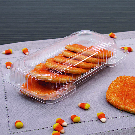 StayLock Clear Hinged Lid Containers, 4.5 x 8.5 x 2.1, Clear, Plastic, 250/Carton (PET18UT1)