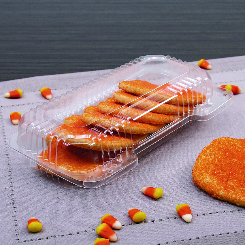 StayLock Clear Hinged Lid Containers, 4.5 x 8.5 x 2.1, Clear, Plastic, 250/Carton (PET18UT1)