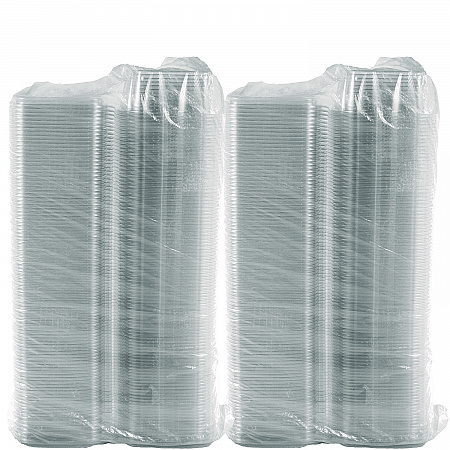 ClearPac SafeSeal Tamper-Resistant/Evident Containers, Domed Lid, 32 oz, Clear, Plastic, 100/Bag, 2 Bags/Carton (CH32DED)