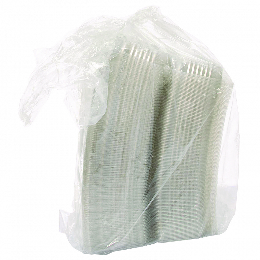 StayLock Clear Hinged Lid Containers, 8.6 x 9 x 3, Clear, Plastic, 100/Pack, 2 Packs/Carton (C55UT1)