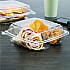 ClearSeal Hinged-Lid Plastic Containers, 8.25 x 8.25 x 3, Clear, Plastic, 125/Pack, 2 Packs/Carton (C90PST3)