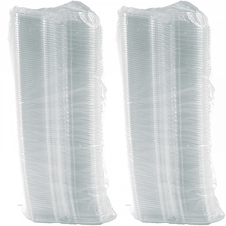 ClearPac SafeSeal Tamper-Resistant/Evident Containers, Domed Lid, 8 oz, Clear, Plastic, 100/Bag, 2 Bags/Carton (CH8DED)