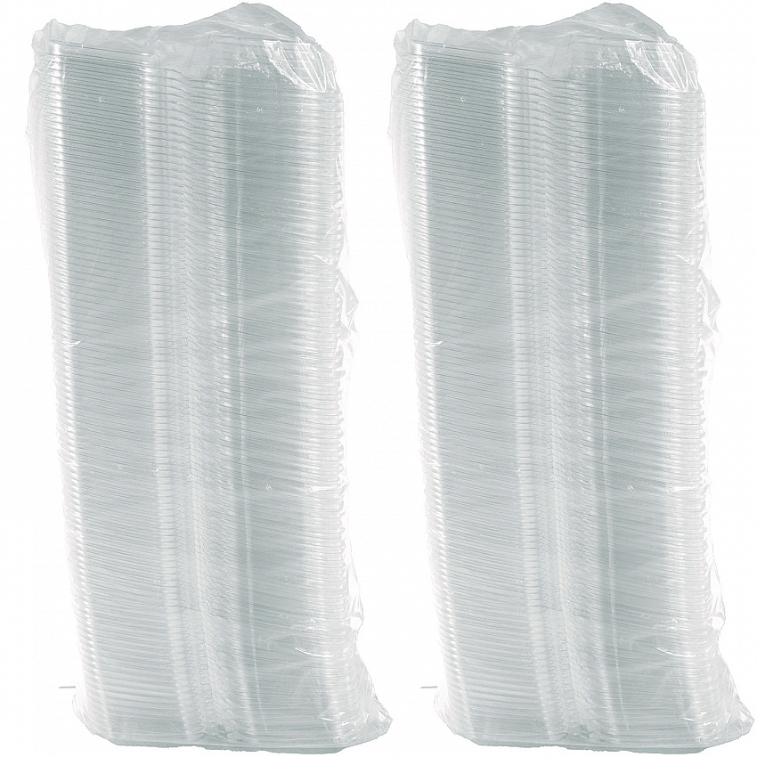 ClearPac SafeSeal Tamper-Resistant/Evident Containers, Domed Lid, 8 oz, Clear, Plastic, 100/Bag, 2 Bags/Carton (CH8DED)