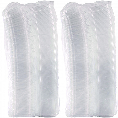 ClearPac SafeSeal Tamper-Resistant/Evident Containers, Flat Lid, 8 oz, Clear, Plastic, 100/Bag, 2 Bags/Carton (CH8DEF)