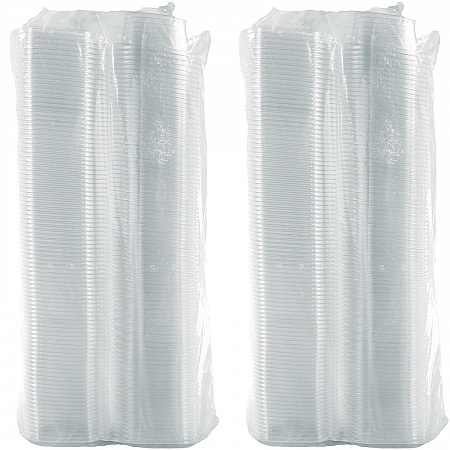ClearPac SafeSeal Tamper-Resistant/Evident Containers, Domed Lid, 12 oz, Clear, Plastic, 100/Bag, 2 Bags/Carton (CH12DED)