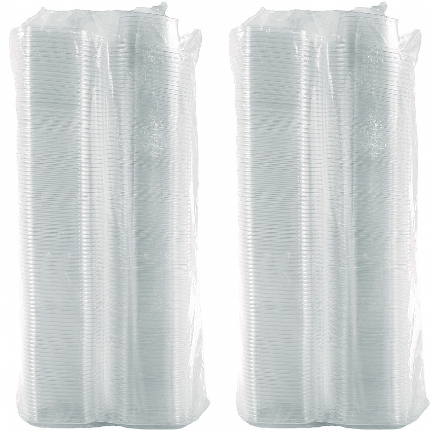 ClearPac SafeSeal Tamper-Resistant/Evident Containers, Domed Lid, 12 oz, Clear, Plastic, 100/Bag, 2 Bags/Carton (CH12DED)
