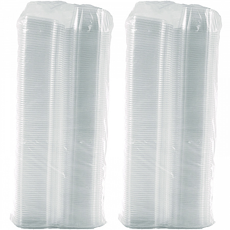 ClearPac SafeSeal Tamper-Resistant/Evident Containers, Domed Lid, 16 oz, Clear, Plastic, 100/Bag, 2 Bags/Carton (CH16DED)