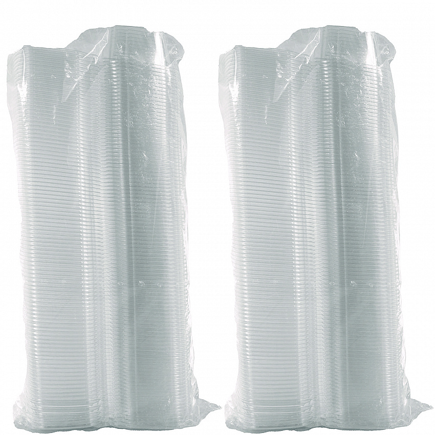 ClearPac SafeSeal Tamper-Resistant/Evident Containers, Flat Lid, 16 oz, Clear, Plastic, 100/Bag, 2 Bags/Carton (CH16DEF)