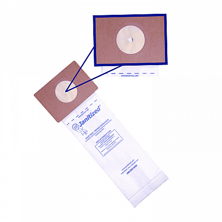 Vacuum Filter Bags Designed to Fit Nobles Lite Trac/Tennant Viper, 100/Carton (JANCXLT2)