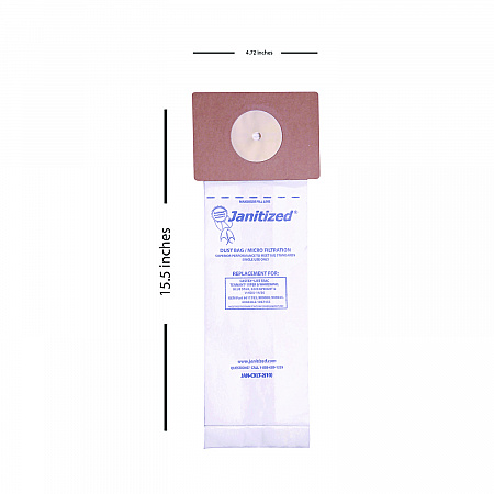 Vacuum Filter Bags Designed to Fit Nobles Lite Trac/Tennant Viper, 100/Carton (JANCXLT2)
