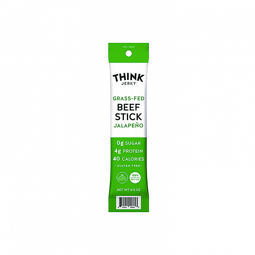 Jalapeno 100% Grass-Fed Beef Sticks, 1 oz Individually Wrapped Sticks, 20/Carton (33700003)