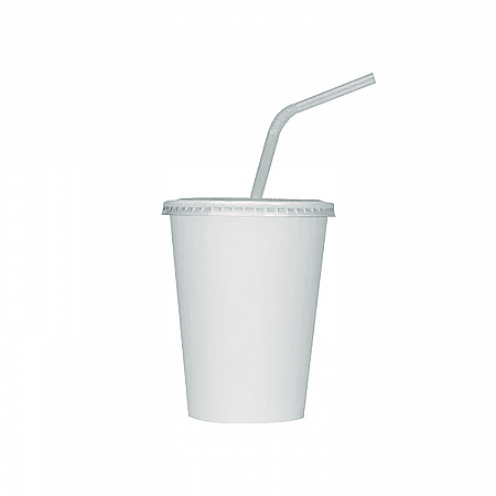 Double Poly Paper Cold Cups, 12 oz, White, 1,000/Carton (CKCP12W)