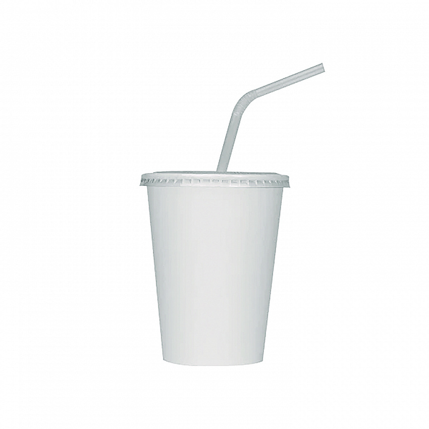 Double Poly Paper Cold Cups, 12 oz, White, 1,000/Carton (CKCP12W)