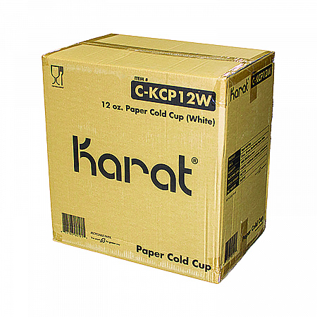 Double Poly Paper Cold Cups, 12 oz, White, 1,000/Carton (CKCP12W)