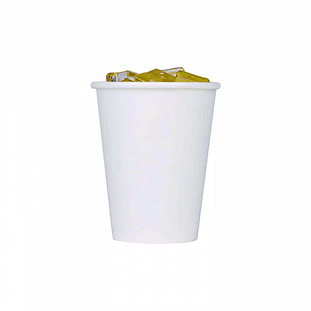 Double Poly Paper Cold Cups, 9 oz, White, 1,000/Carton (CKCP9W)