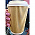 Ripple Hot Cups, 12 oz, Paper, Kraft/White, 500/Carton (CKRC512)